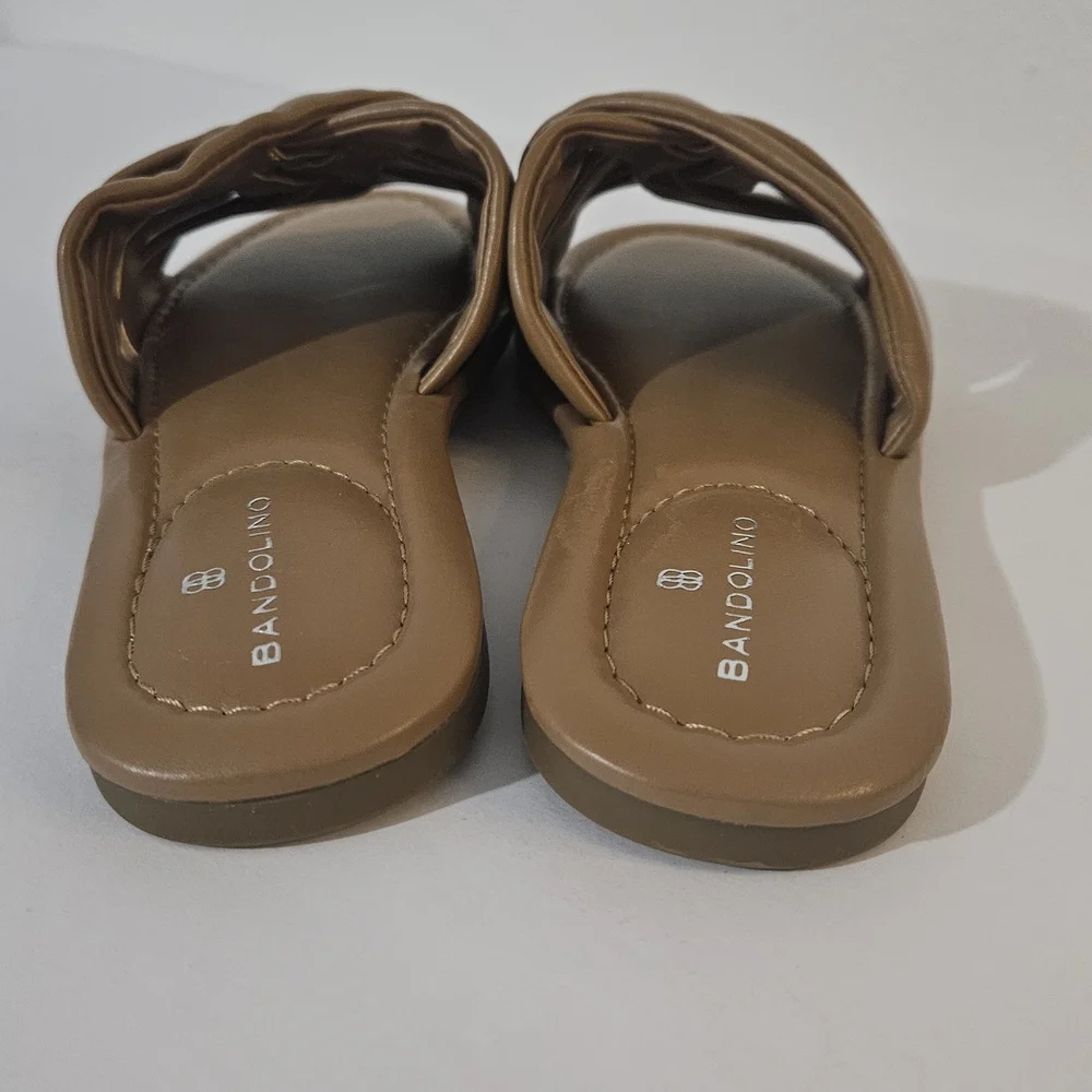 Bandolino Women's Tan Slide Sandals Size 8 Slip On Flats